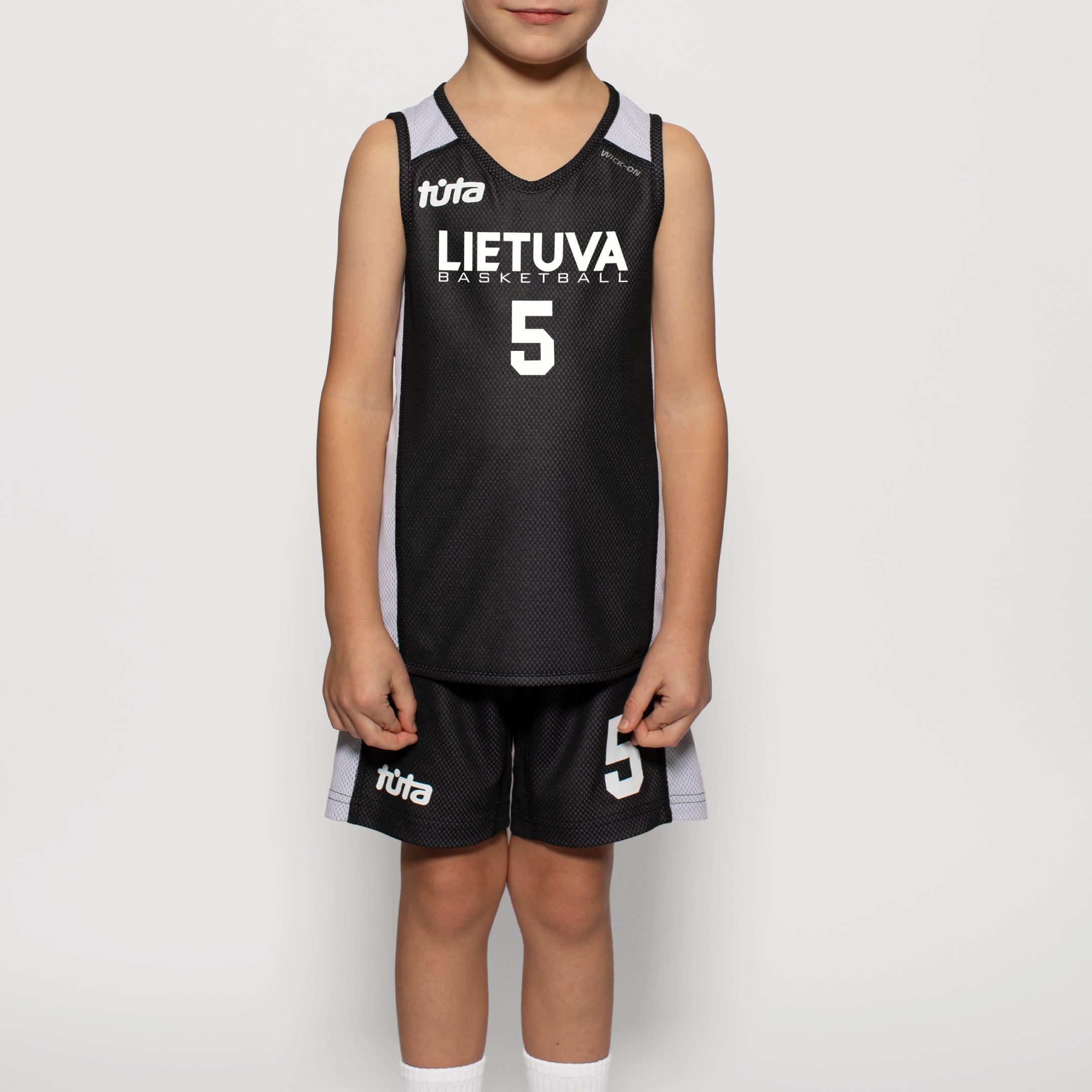Vardinė dvipusė krepšinio apranga vaikams LIETUVA