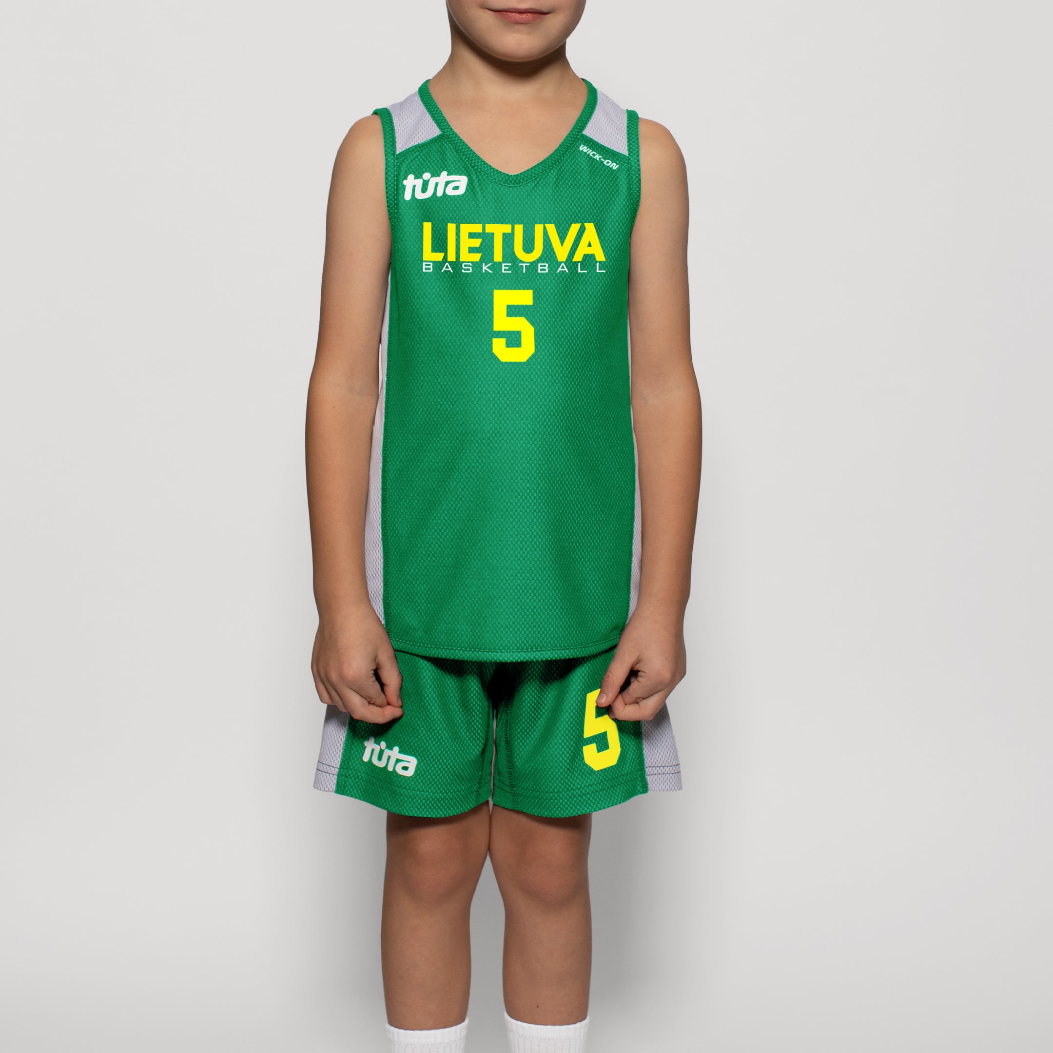 Vardinė dvipusė krepšinio apranga vaikams LIETUVA