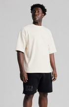 Organic cotton unisex shirt with dropped shoulders