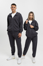 Organinės medvilnės džemperis su gobtuvu ir užsegimu unisex